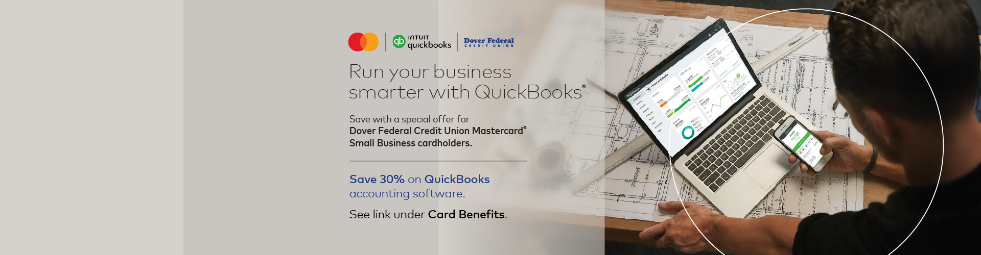 Save 30% on QuickBooks accounting software. See link under Card Benefits.